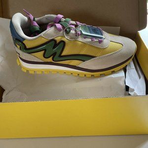 MARC JACOBS - THE JOGGER SNEAKERS MULTICOLOR YELLOW GREEN Womens SIZE 37 OR 7